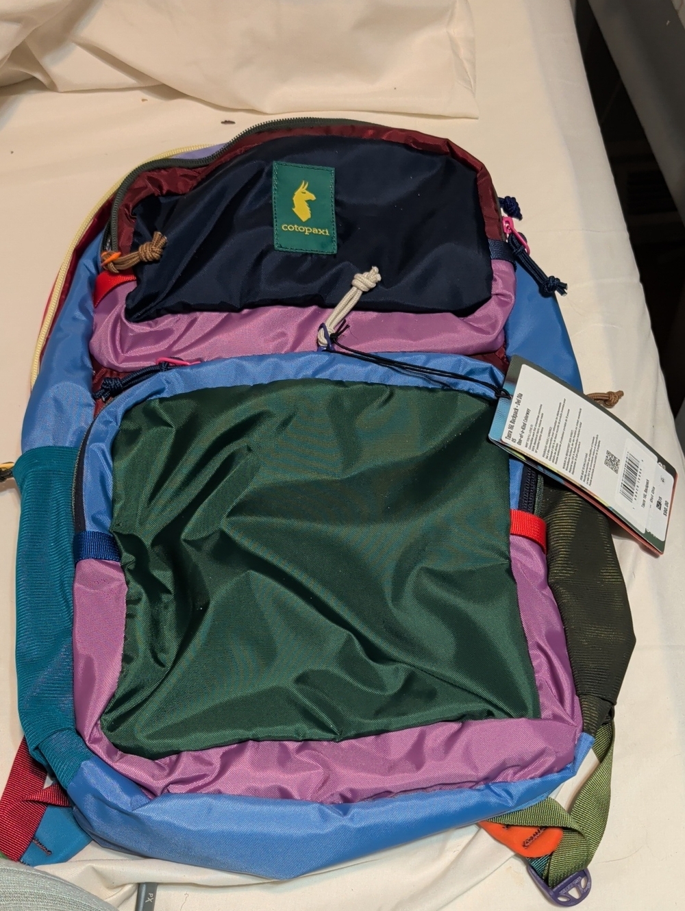 cotopaxi Colorblock Everyday Backpack - Green, Purple, Blue